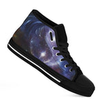 Woman Space Yin Yang Painting Print Black High Top Shoes