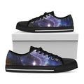 Woman Space Yin Yang Painting Print Black Low Top Sneakers