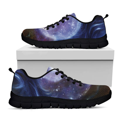 Woman Space Yin Yang Painting Print Black Sneakers