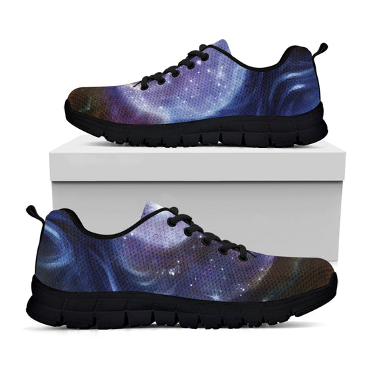 Woman Space Yin Yang Painting Print Black Sneakers