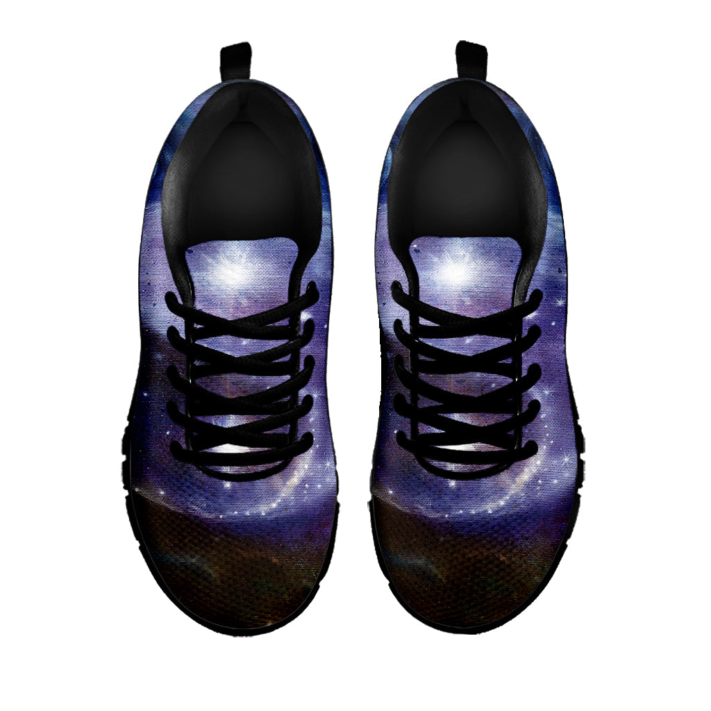 Woman Space Yin Yang Painting Print Black Sneakers