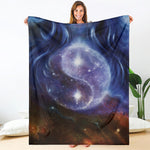 Woman Space Yin Yang Painting Print Blanket
