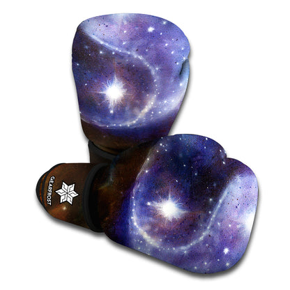 Woman Space Yin Yang Painting Print Boxing Gloves