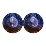 Woman Space Yin Yang Painting Print Car Coasters