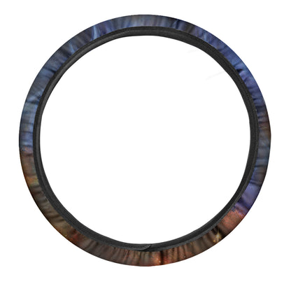 Woman Space Yin Yang Painting Print Car Steering Wheel Cover