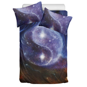 Woman Space Yin Yang Painting Print Duvet Cover Bedding Set