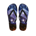 Woman Space Yin Yang Painting Print Flip Flops
