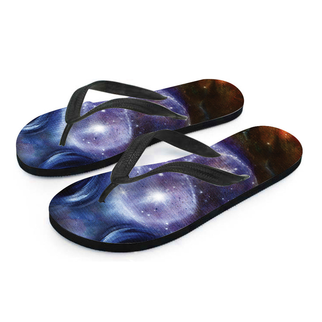 Woman Space Yin Yang Painting Print Flip Flops