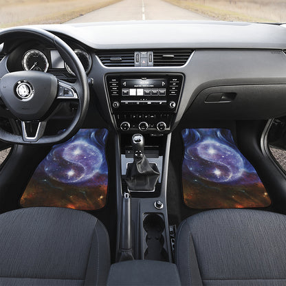 Woman Space Yin Yang Painting Print Front and Back Car Floor Mats