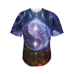 Woman Space Yin Yang Painting Print Men's Baseball Jersey