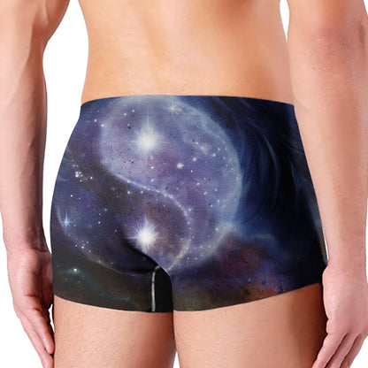 Woman Space Yin Yang Painting Print Men's Boxer Briefs