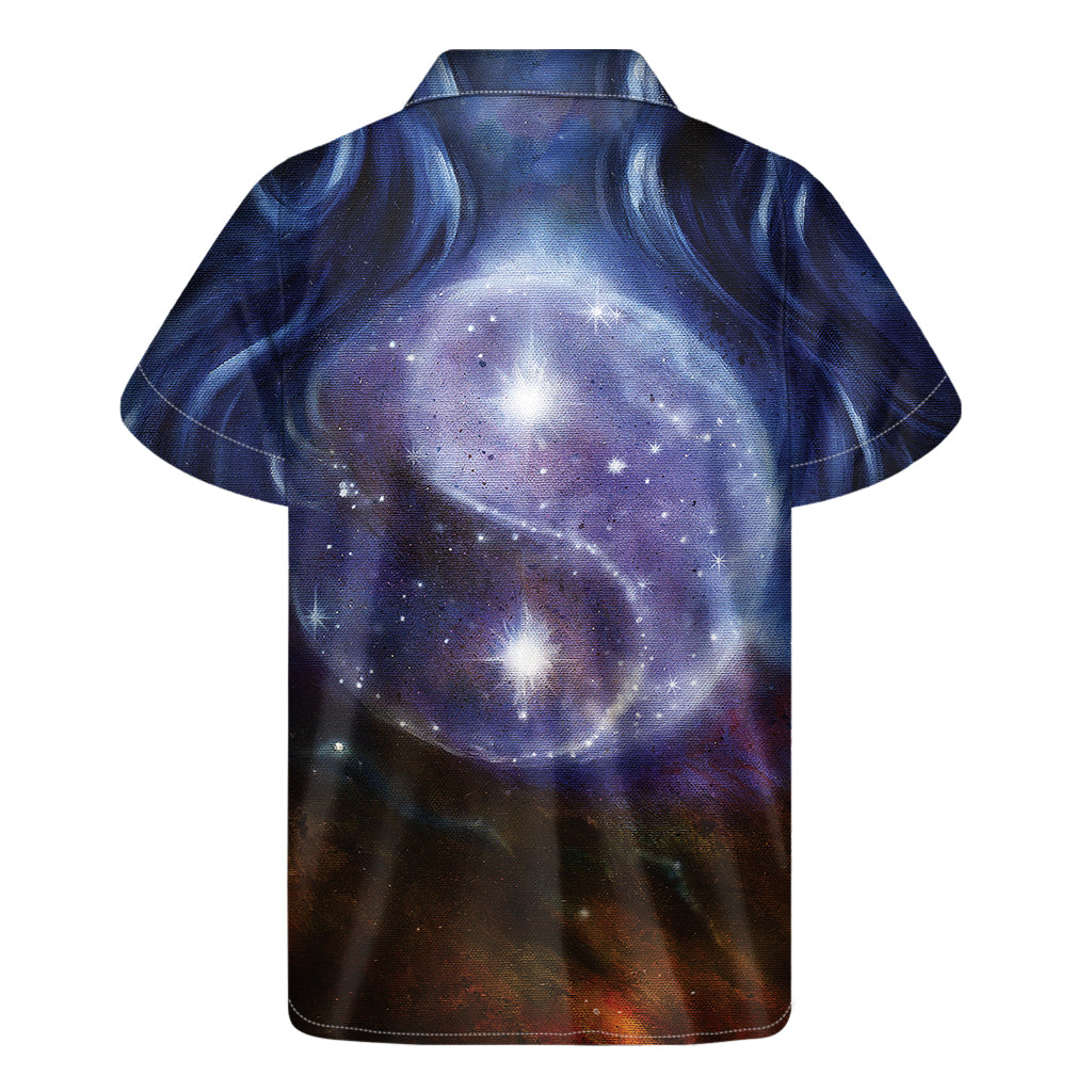 Woman Space Yin Yang Painting Print Men's Short Sleeve Shirt