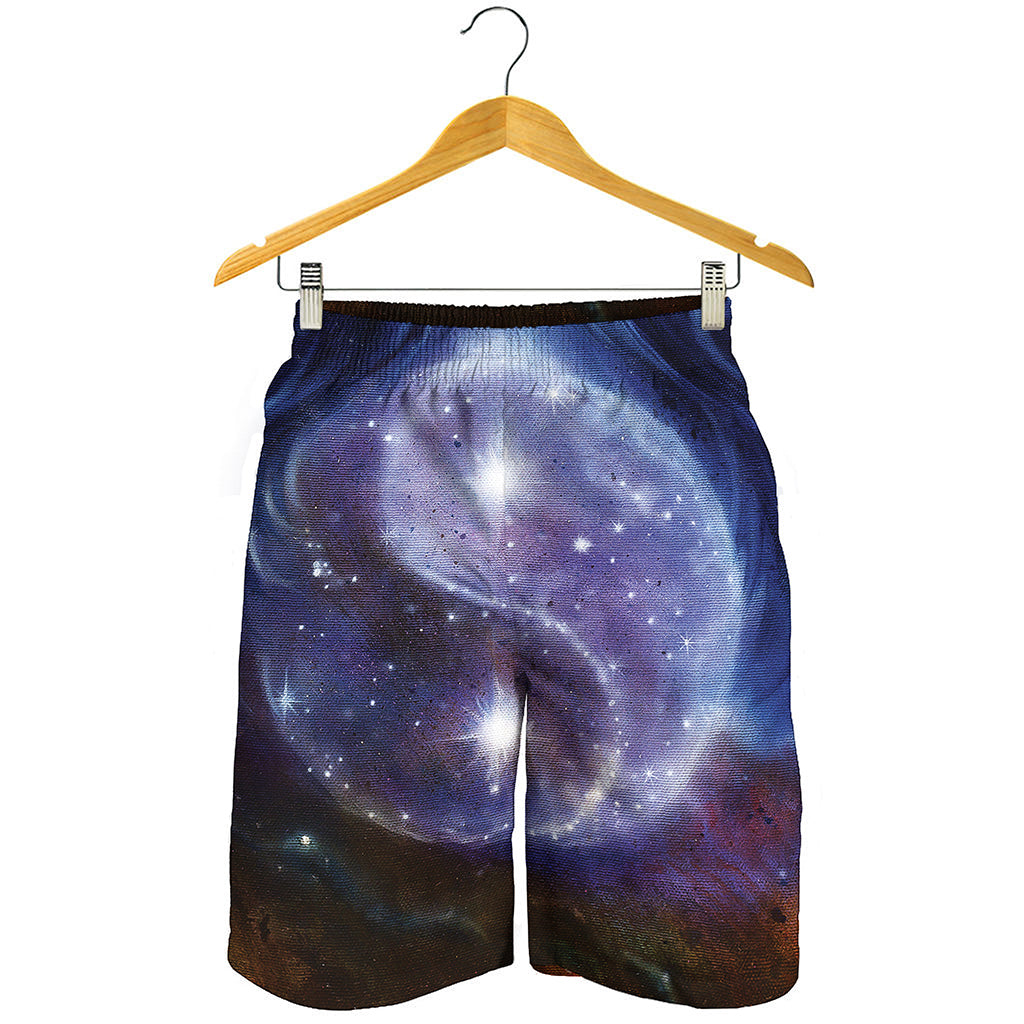Woman Space Yin Yang Painting Print Men's Shorts