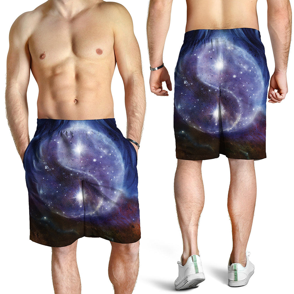 Woman Space Yin Yang Painting Print Men's Shorts