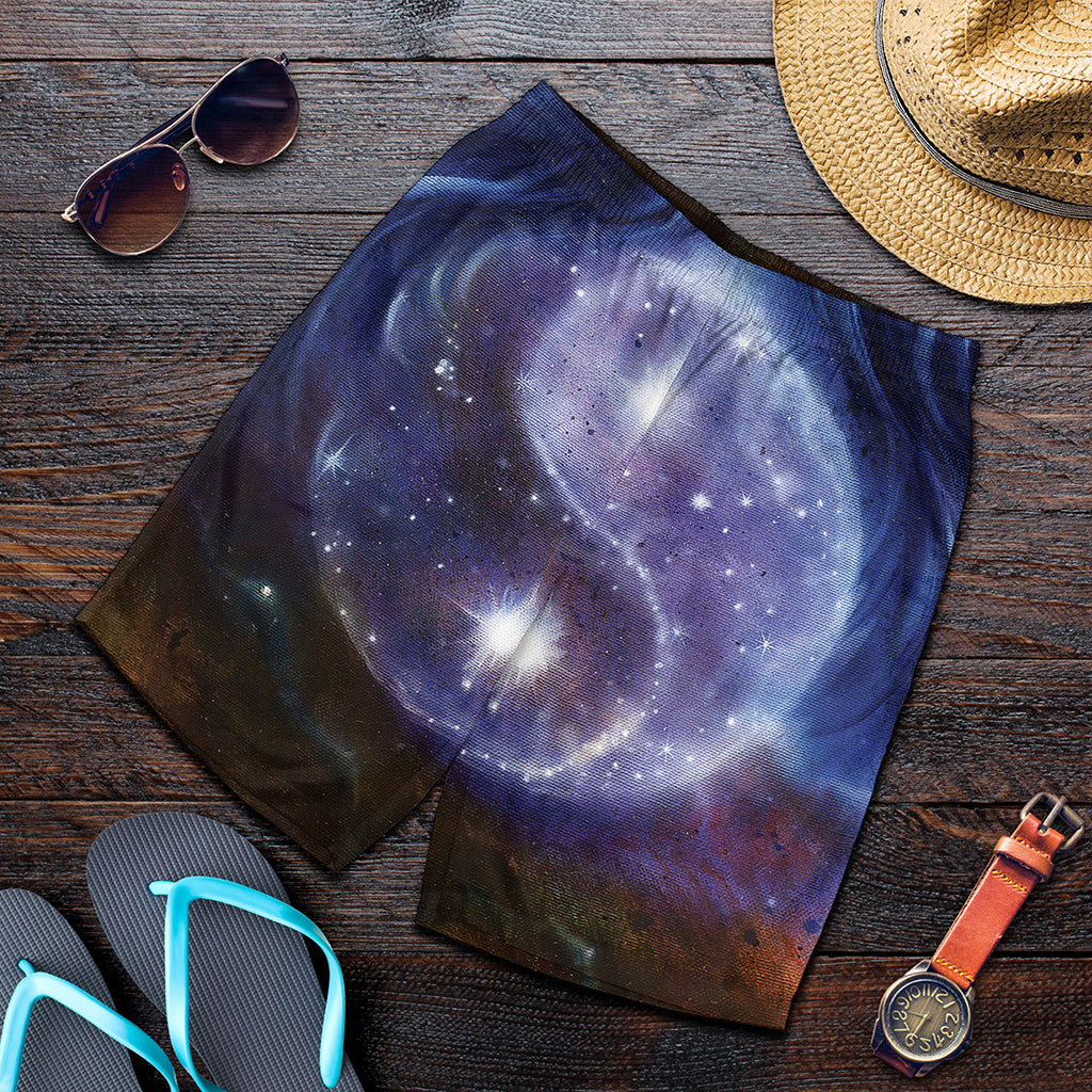 Woman Space Yin Yang Painting Print Men's Shorts