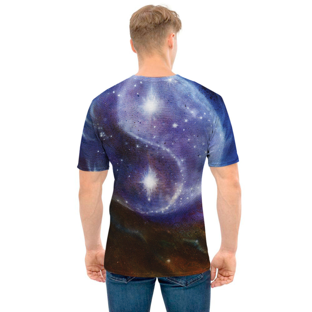 Woman Space Yin Yang Painting Print Men's T-Shirt