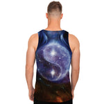 Woman Space Yin Yang Painting Print Men's Tank Top