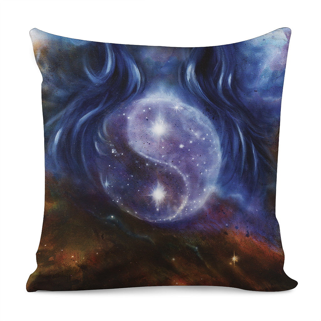 Woman Space Yin Yang Painting Print Pillow Cover