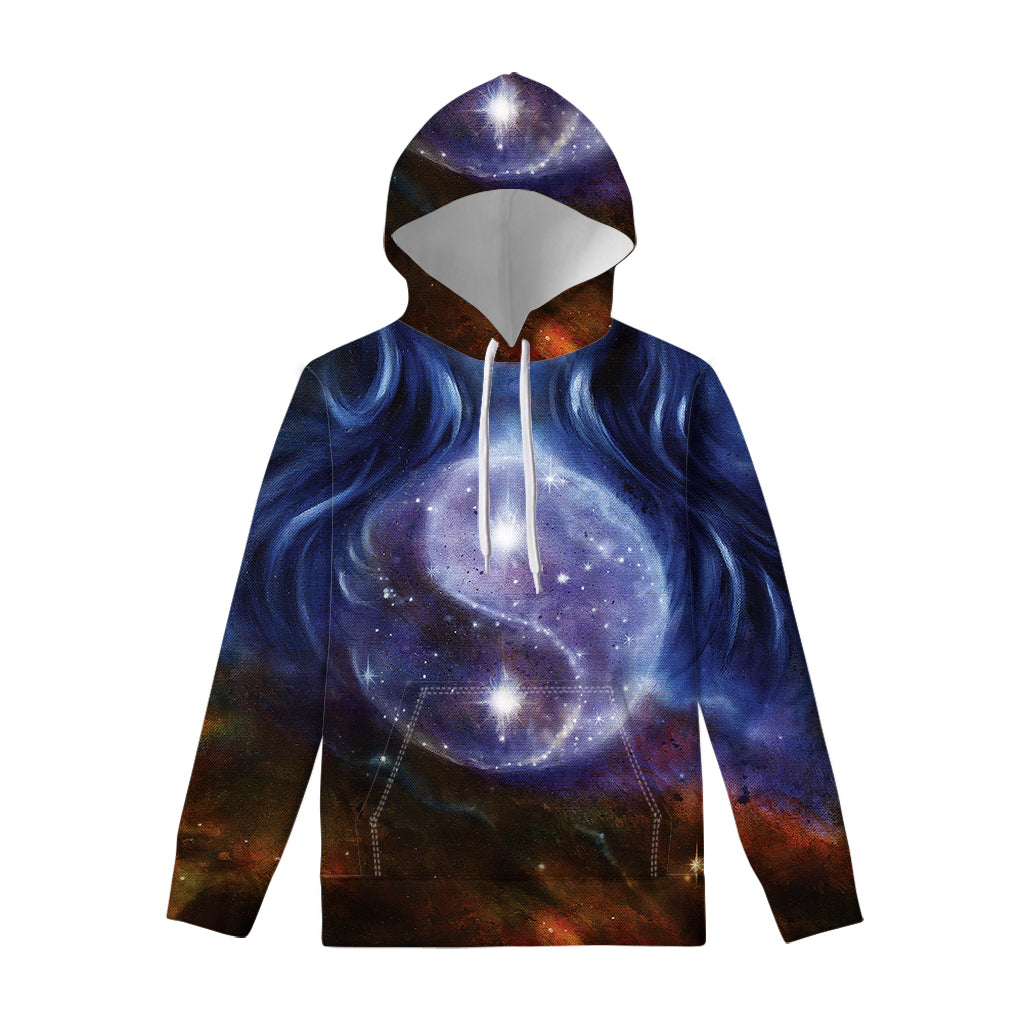 Woman Space Yin Yang Painting Print Pullover Hoodie