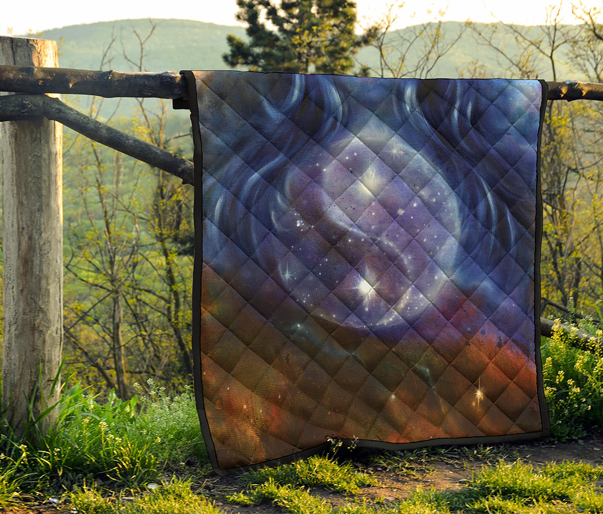 Woman Space Yin Yang Painting Print Quilt