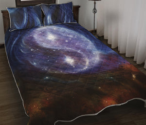 Woman Space Yin Yang Painting Print Quilt Bed Set