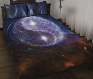 Woman Space Yin Yang Painting Print Quilt Bed Set