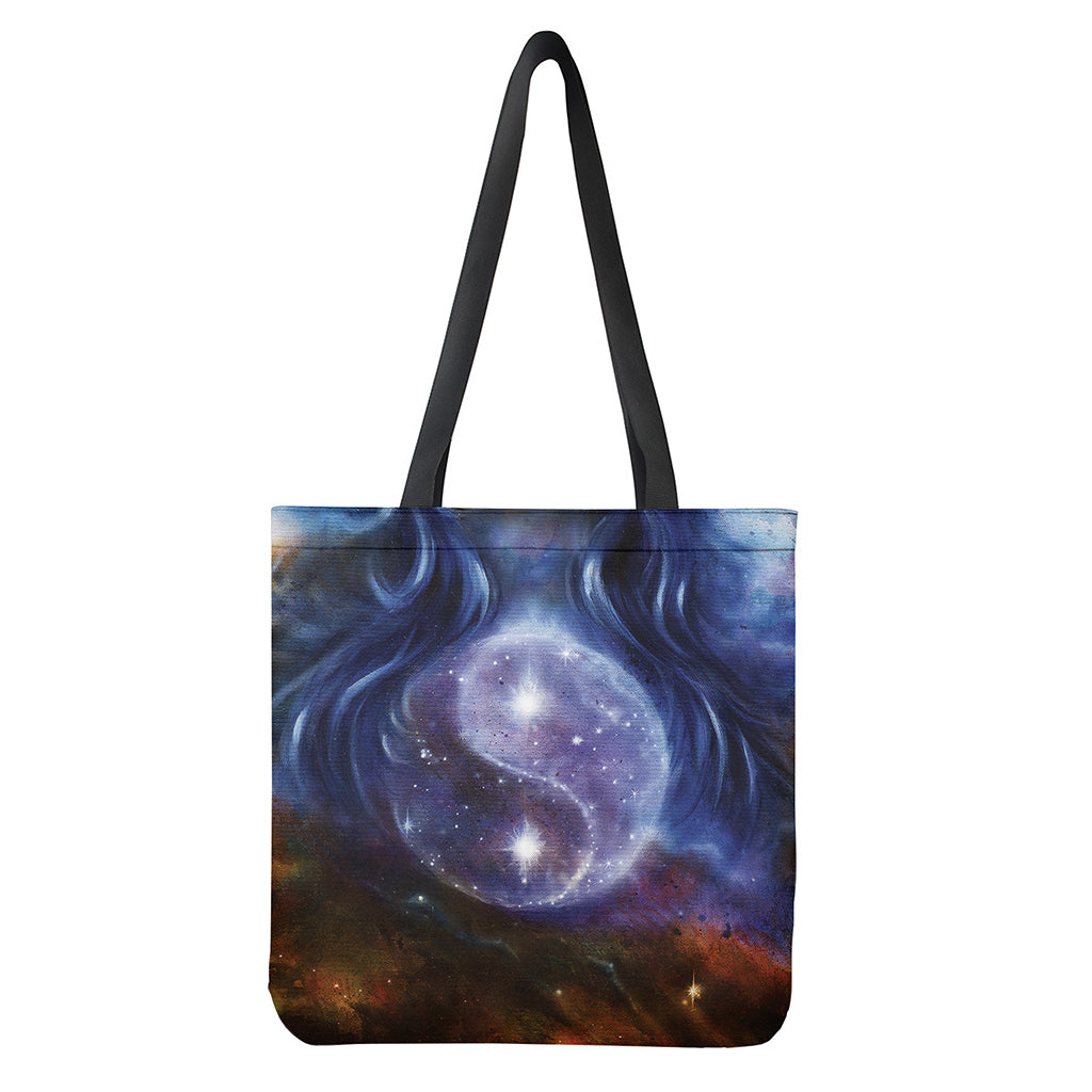 Woman Space Yin Yang Painting Print Tote Bag