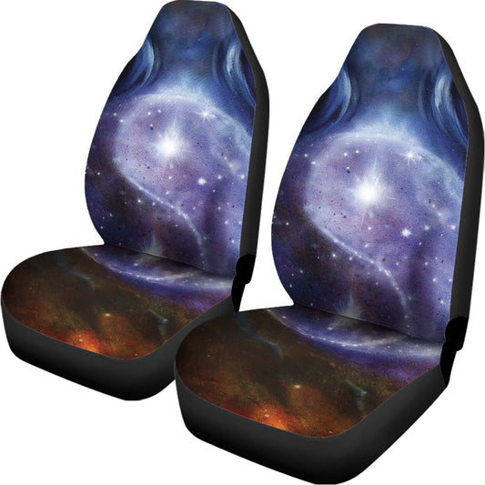 Woman Space Yin Yang Painting Print Universal Fit Car Seat Covers