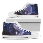 Woman Space Yin Yang Painting Print White High Top Shoes