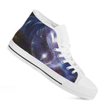 Woman Space Yin Yang Painting Print White High Top Shoes