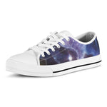 Woman Space Yin Yang Painting Print White Low Top Shoes