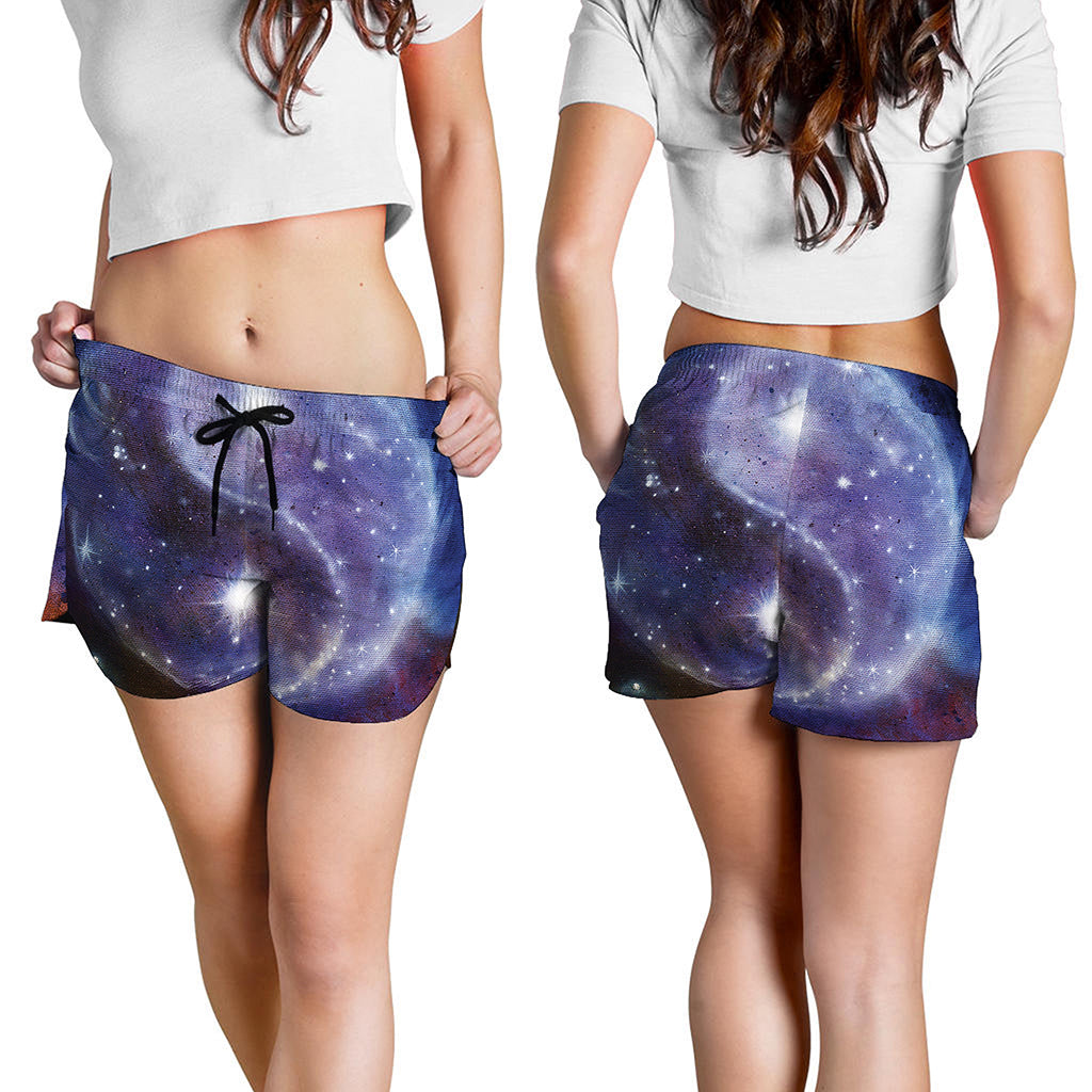 Woman Space Yin Yang Painting Print Women's Shorts