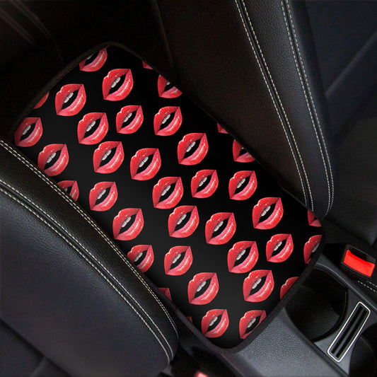 Women's Lips Pattern Print Car Center Console Cover