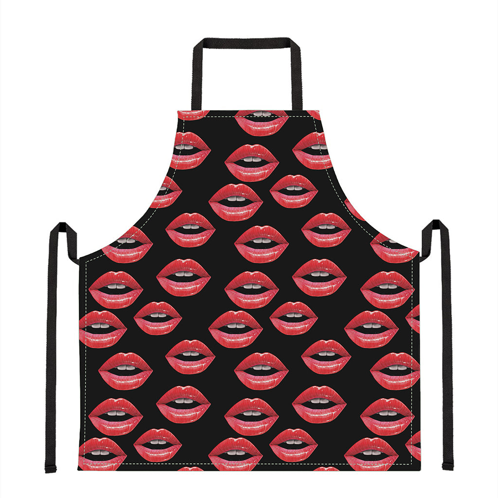 Women's Lips Pattern Print Apron