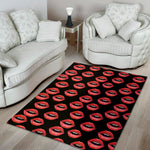 Women's Lips Pattern Print Area Rug