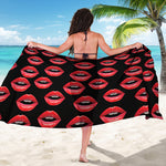 Women's Lips Pattern Print Beach Sarong Wrap