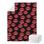 Women's Lips Pattern Print Blanket