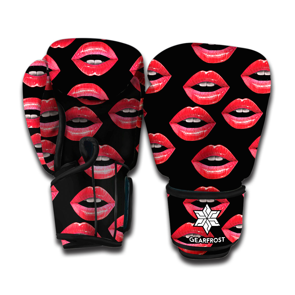 Women's Lips Pattern Print Boxing Gloves