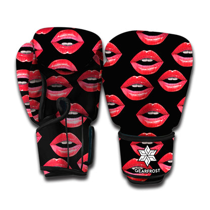 Women's Lips Pattern Print Boxing Gloves