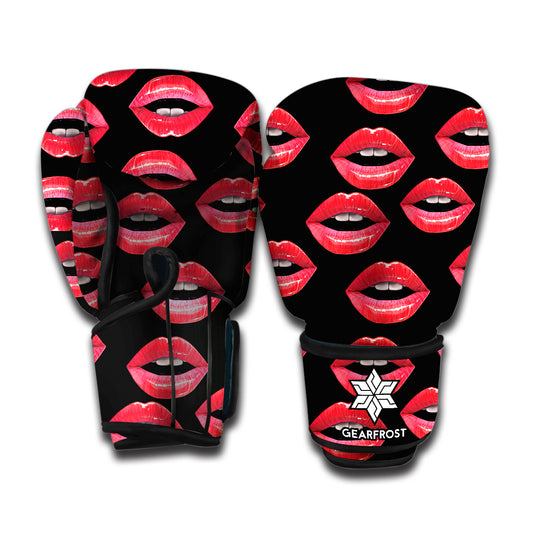 Women's Lips Pattern Print Boxing Gloves