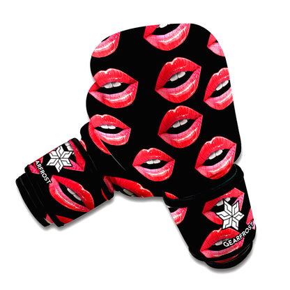 Women's Lips Pattern Print Boxing Gloves