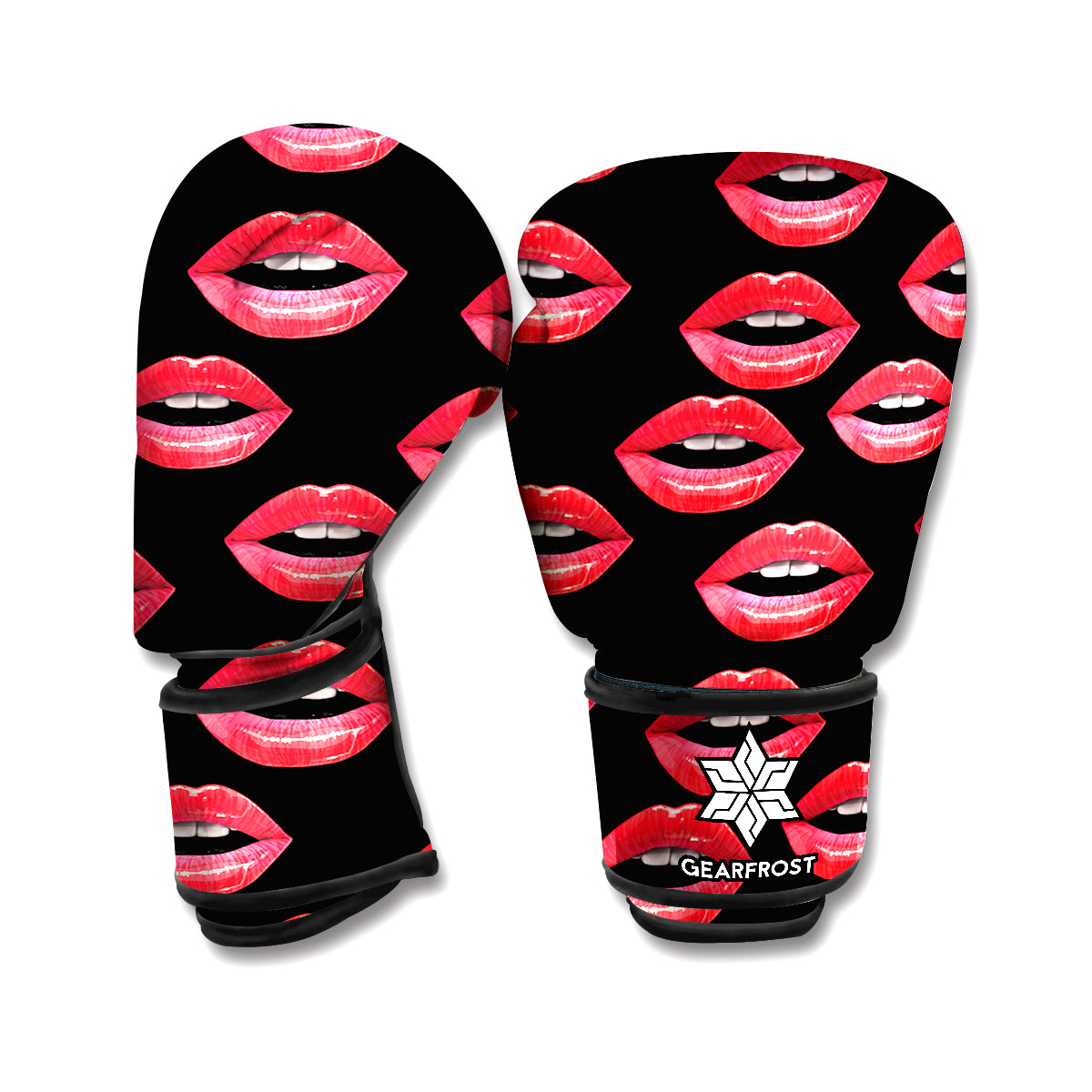 Women's Lips Pattern Print Boxing Gloves