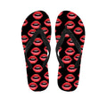 Women's Lips Pattern Print Flip Flops