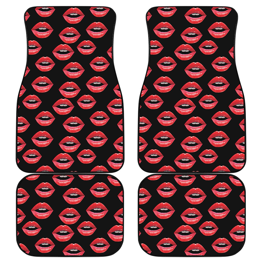 Women's Lips Pattern Print Front and Back Car Floor Mats