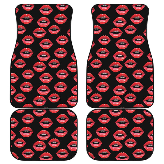Women's Lips Pattern Print Front and Back Car Floor Mats