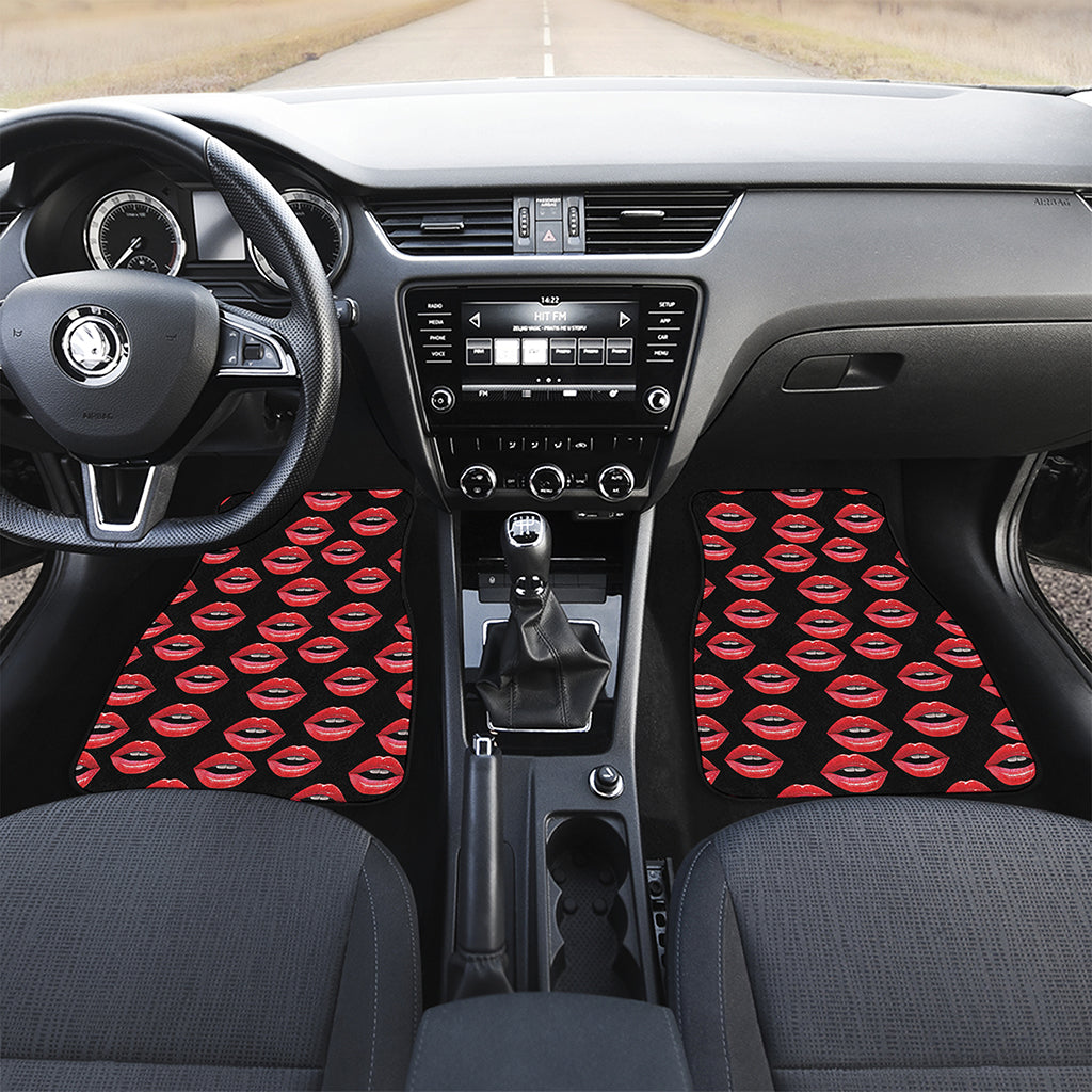 Women's Lips Pattern Print Front and Back Car Floor Mats