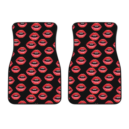 Women's Lips Pattern Print Front Car Floor Mats