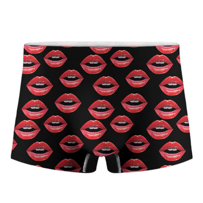 Women's Lips Pattern Print Men's Boxer Briefs