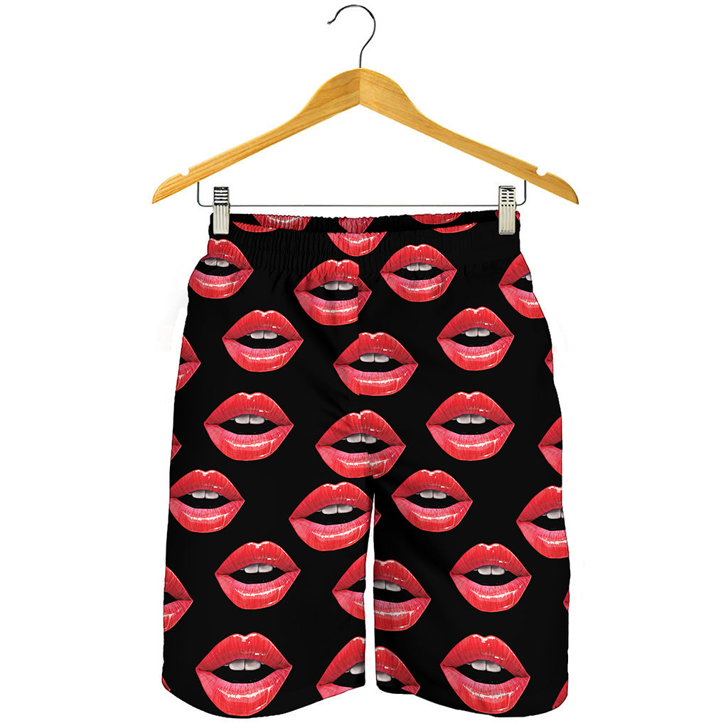 Women's Lips Pattern Print Men's Shorts