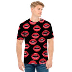 Women's Lips Pattern Print Men's T-Shirt